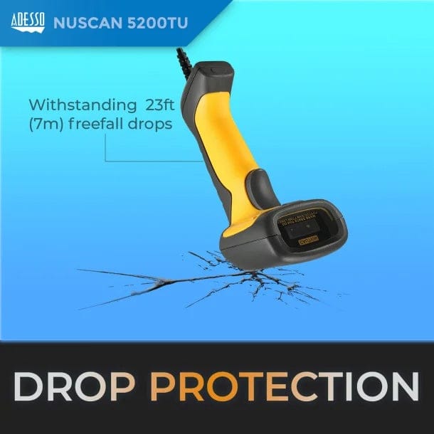 Adesso NuScan 5200T USB 2D Waterproof Industrial Handheld Barcode Scanner