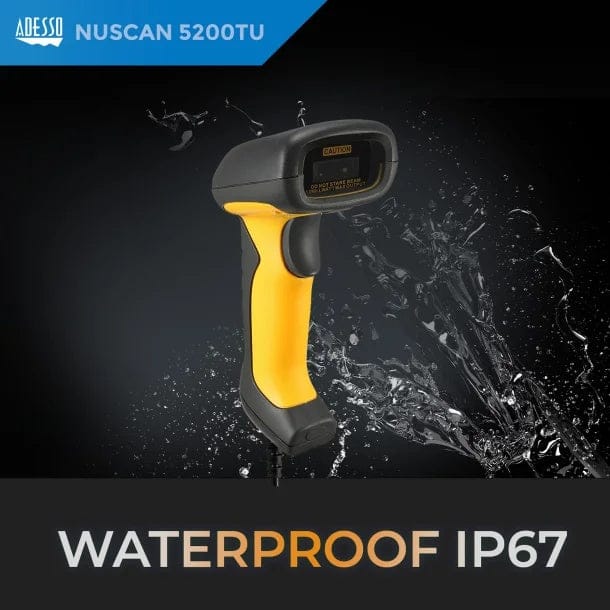 Adesso NuScan 5200T USB 2D Waterproof Industrial Handheld Barcode Scanner