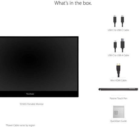 ViewSonic 16" 16:9 Portable Multi-Touch IPS Monitor - Certified Refurbished
