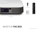 ViewSonic 1080 Portable Projector with 1000 LED Lumens, Auto Focus, Harman Kardon Bluetooth Speakers, HDMI, 16GB Storage, Stream Netflix with Dongle - Certified Refurbished