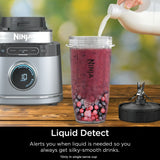 Ninja Detect Kitchen System 72-Oz Blender, 3 Speeds, Blend, Crush, Chop, Smoothies, BlendSense Technology, Silver - Certified Refurbished