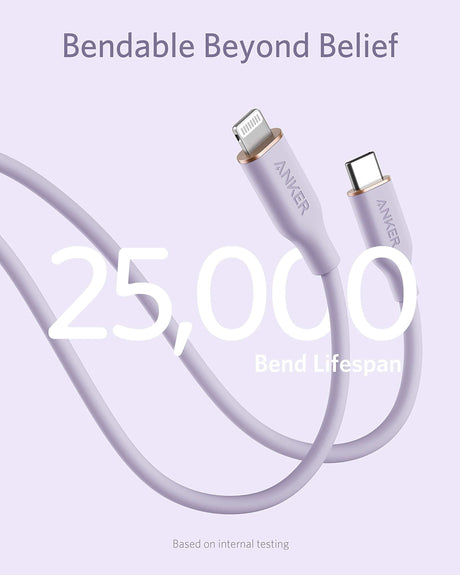 Anker <b>641</b> USB-C to Lightning Cable (Flow, Silicone)