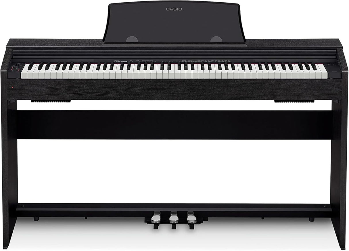 Casio Privia PX770BK 88-Key Digital Piano, Tri-Sensor Hammer Action, Damper Resonance, 3 Pedals, Concert Play, Black