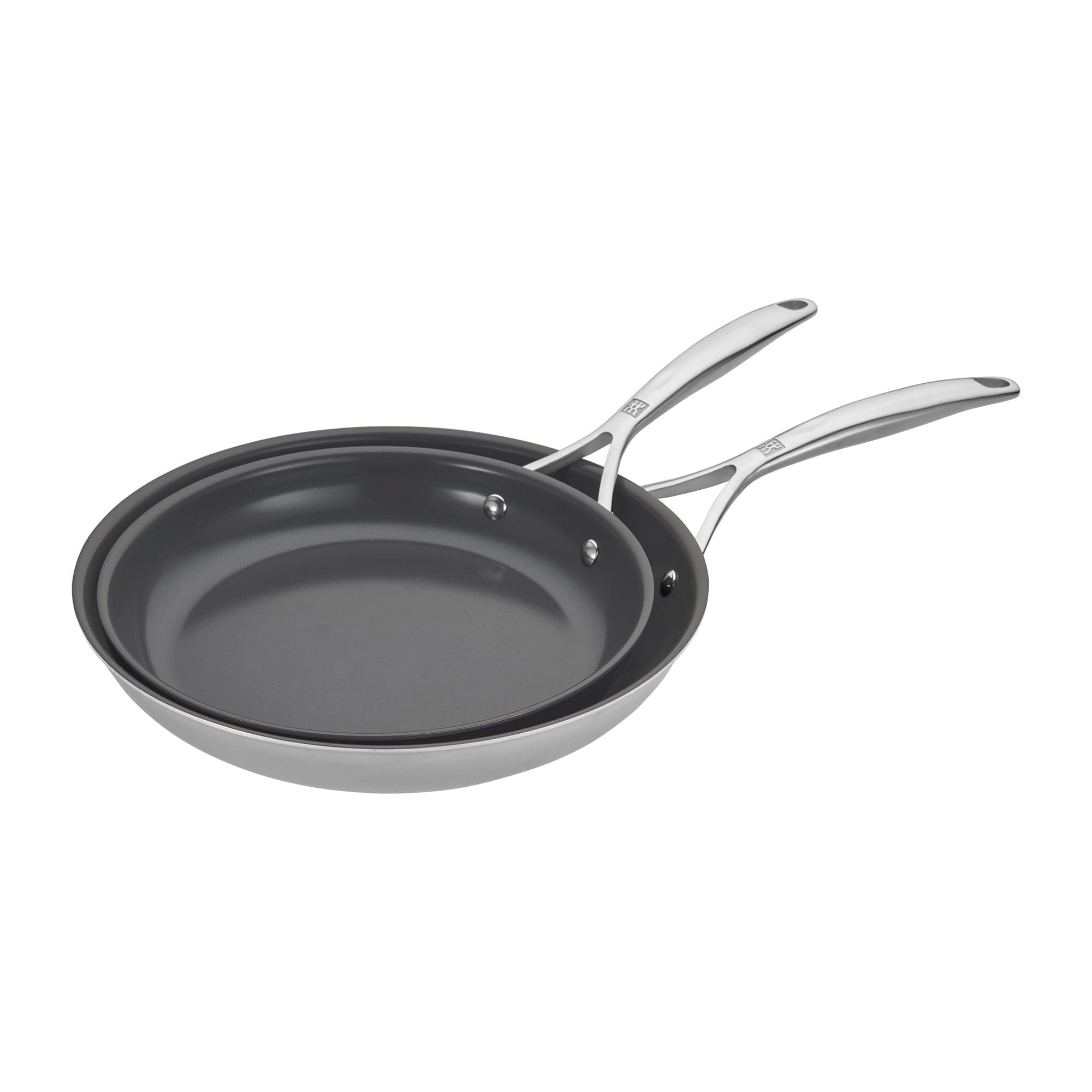 Zwilling Energy Plus 2-pc Stainless Steel Ceramic Nonstick 10-in & 12-in Fry Pan Set