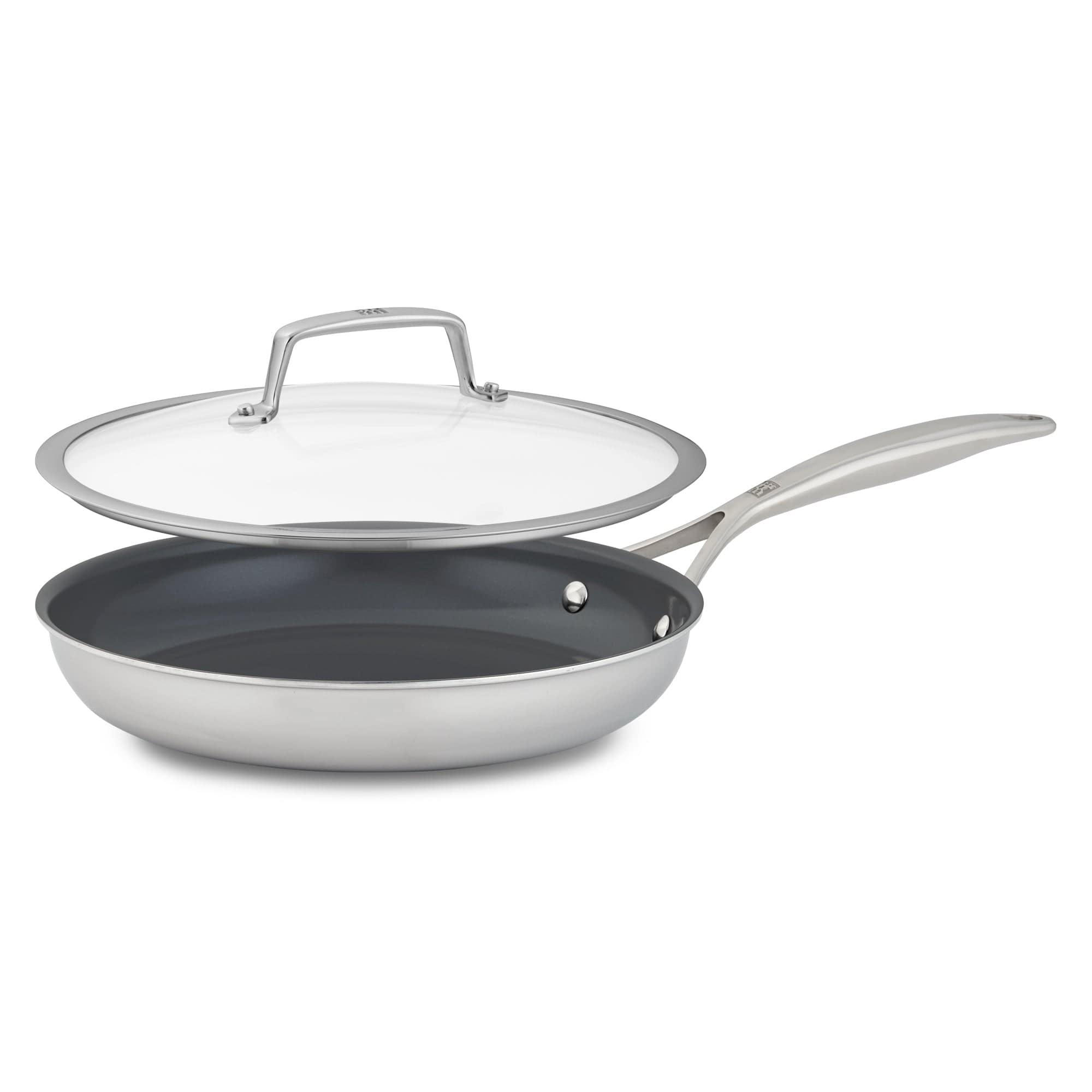 Zwilling Energy Plus 10-inch Stainless Steel Ceramic Nonstick Fry Pan with Lid