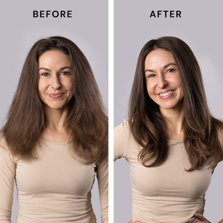 L'ange Hair Le Volume 2-in-1 Titanium Blow Dryer Brush, 60mm Oval Barrel, for Smooth, Frizz-Free Styling on All Hair Types, Blush