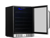 Newair 24" Built-in Beverage Fridge with Triple-Pane Glass, 177 Cans, Stainless Steel - Certified Refurbished