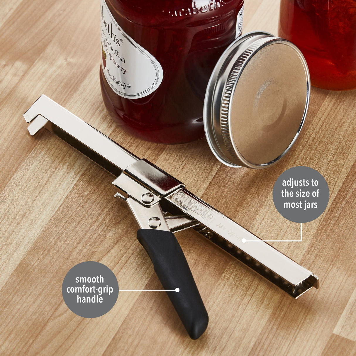 Swing-A-Way Comfort Grip Jar Opener, Black, 7.5-Inch - 711BK