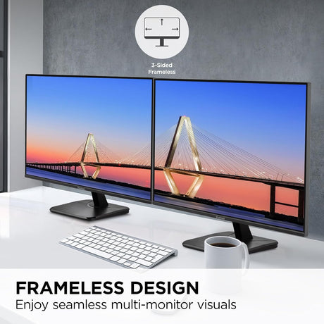 ViewSonic 27 Inch IPS 1080p Monitor with 120Hz, Eye Care, HDMI, DisplayPort, and VGA Inputs for Home and Office - Certified Refurbished