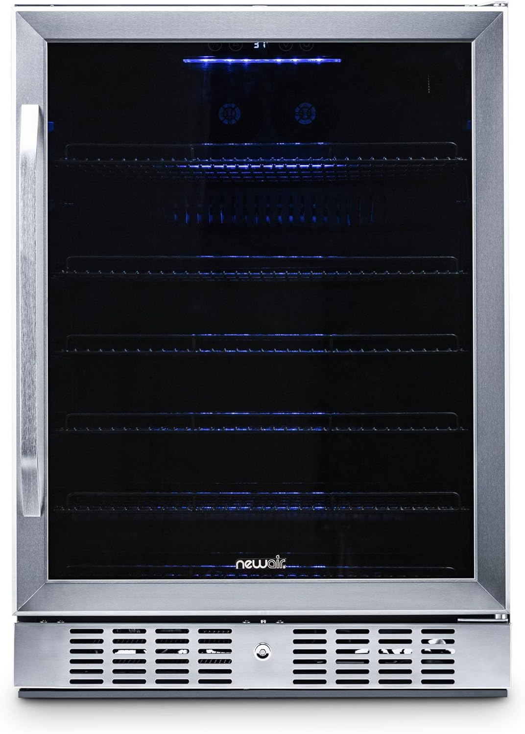 Newair 24" Beverage Fridge, 177 Cans, Stainless Steel - Certified Refurbished