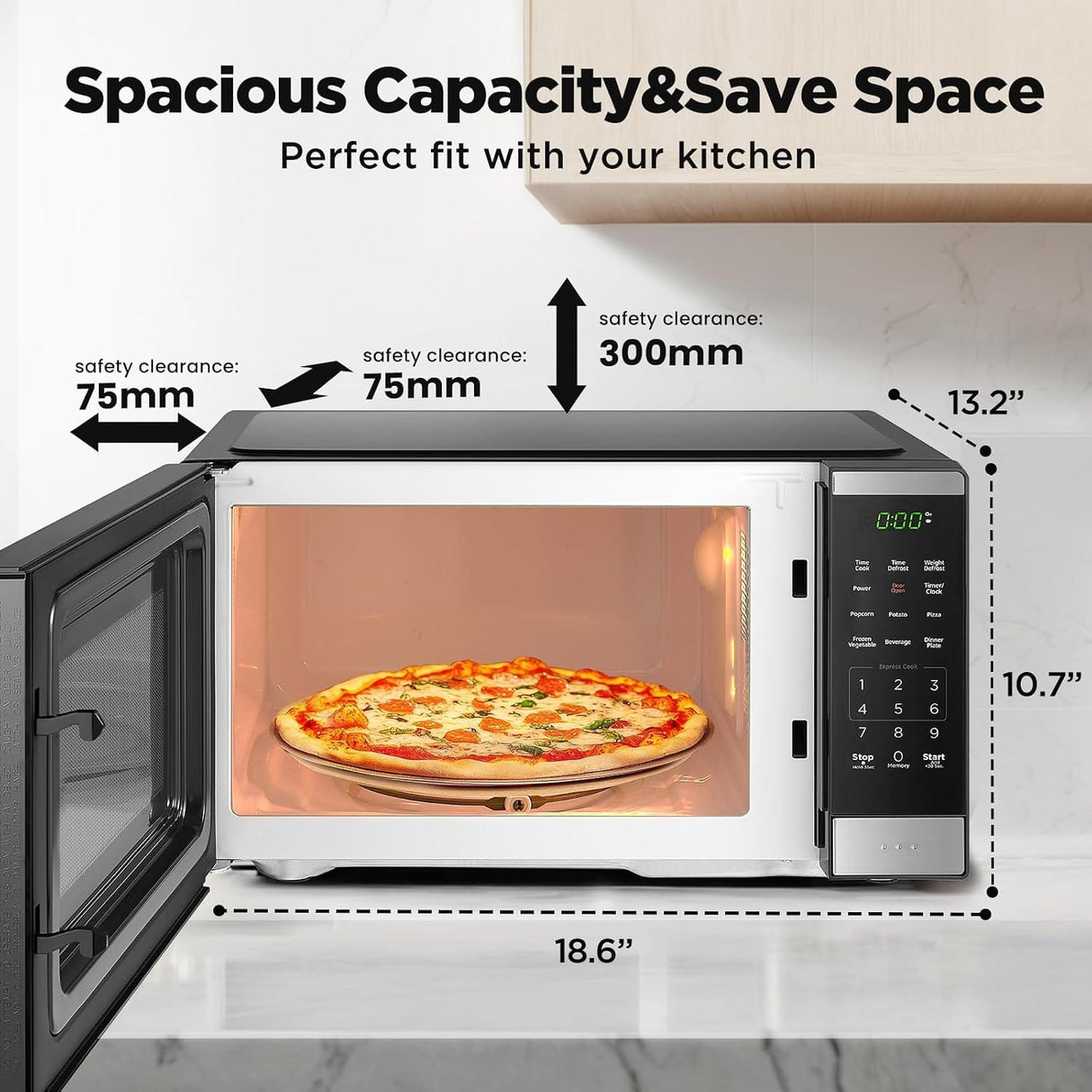 Black+Decker 0.9 Cu. Ft. Countertop Microwave Oven with 6 Auto Menus, Child Lock, Memory Function, 10 Power Levels - Certified Refurbished