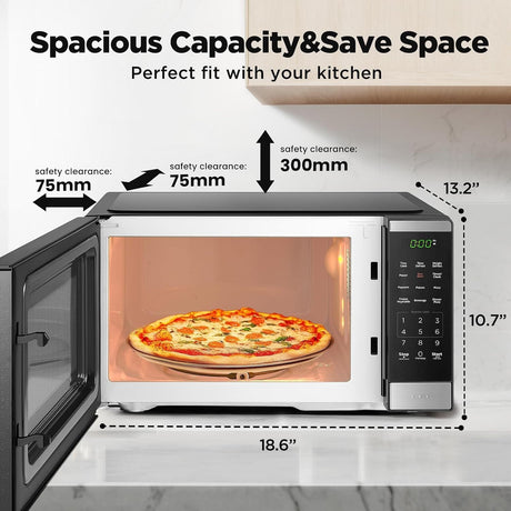 Black+Decker 0.9 Cu. Ft. Countertop Microwave Oven with 6 Auto Menus, Child Lock, Memory Function, 10 Power Levels - Certified Refurbished