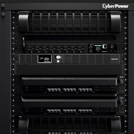 CyberPower Smart App LCD UPS Battery Backup and Surge Protector, 500VA/300W, 6 Outlets, AVR, 1U Rackmount - Certified Refurbished