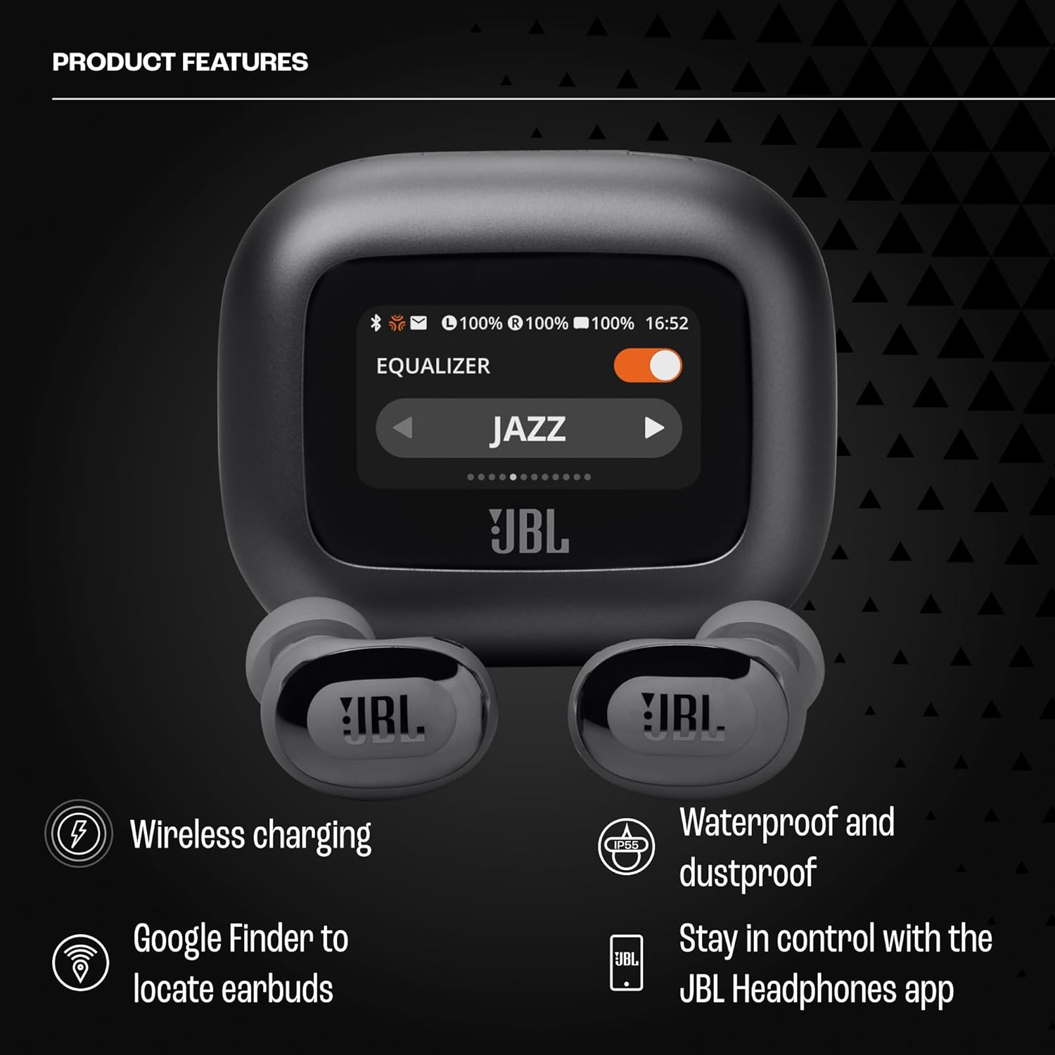 JBL Live Buds 3 True Wireless Bluetooth Earbuds, Black - Certified Refurbished