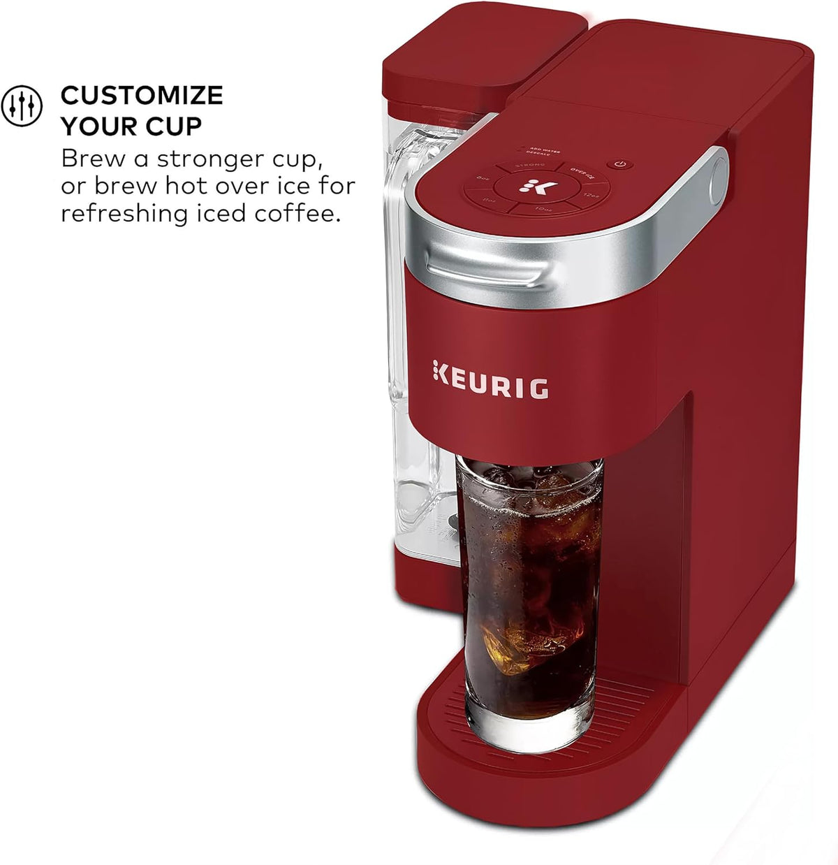 Keurig K-Supreme Single Serve K-Cup Pod Coffee Maker, Red - Certified Refurbished