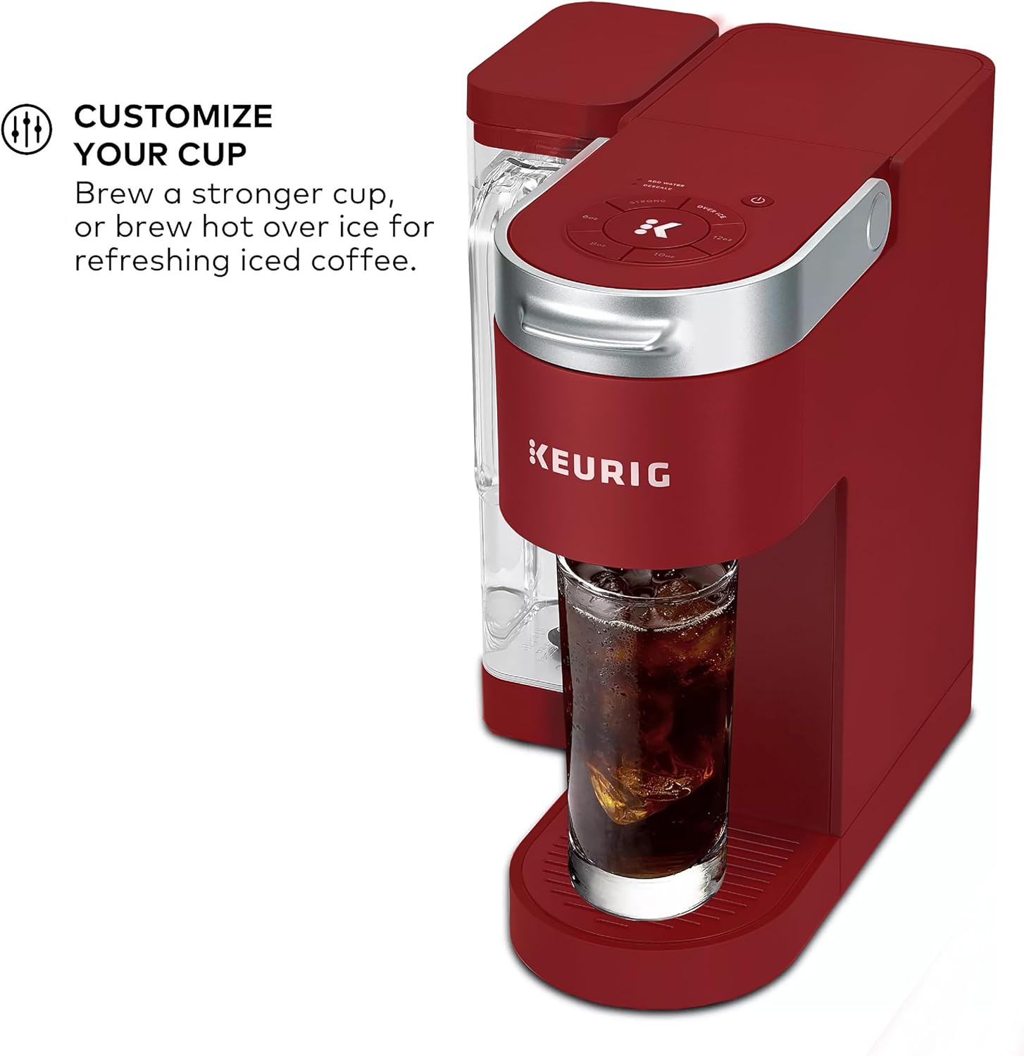 Keurig K-Supreme Single Serve K-Cup Pod Coffee Maker, Red - Certified Refurbished