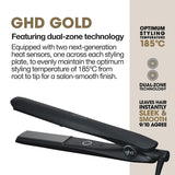ghd Gold 0.5"- 2" Flat Iron Hair Straightener, Professional Ceramic Styling Tool for Smoother, Stronger Hair & Color Protection