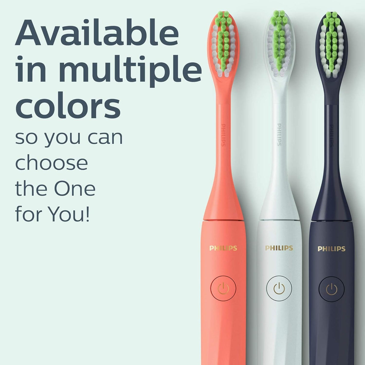 Philips One by Sonicare Battery Toothbrush, Mint Light Blue