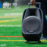 Gemini Indoor/Outdoor Battery Powered Loudspeaker System, Bluetooth, 800 Watts, Black