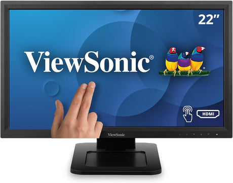 ViewSonic 22" 1080p Single Point Resistive Touch Screen Monitor, 75 Hz, Black - Certified Refurbished