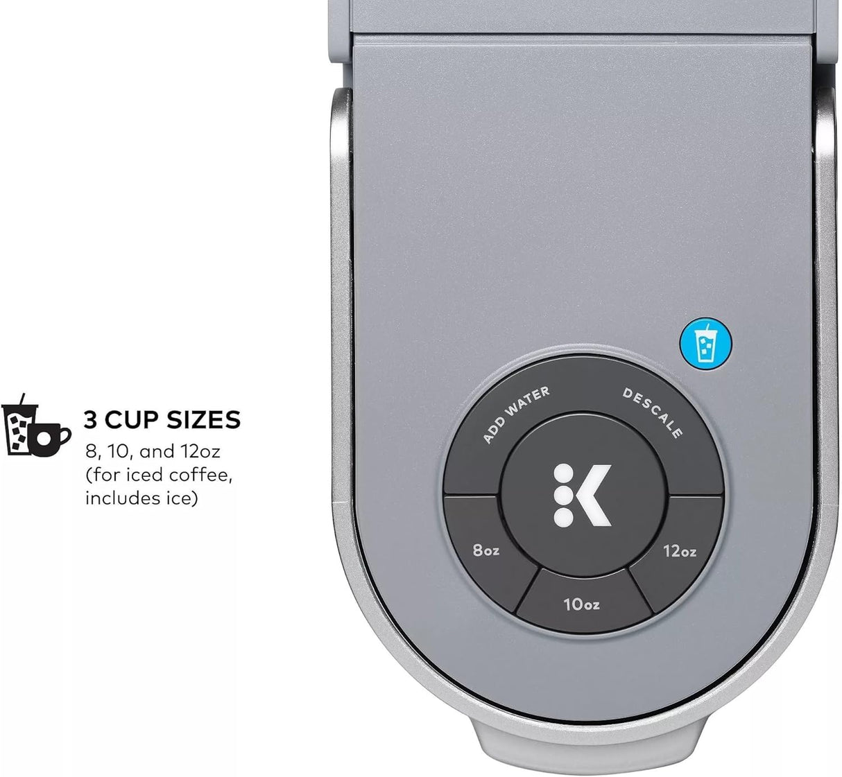 Keurig K-Iced Plus Single Serve Coffee Maker, Artic Gray - Certified Refurbished