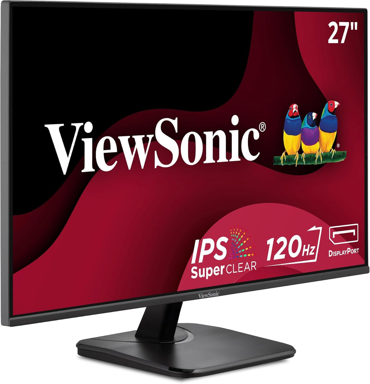 ViewSonic 27 Inch IPS 1080p Monitor with 120Hz, Eye Care, HDMI, DisplayPort, and VGA Inputs for Home and Office - Certified Refurbished