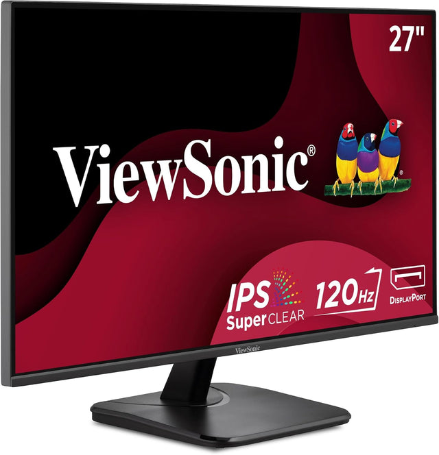 ViewSonic 27 Inch IPS 1080p Monitor with 120Hz, Eye Care, HDMI, DisplayPort, and VGA Inputs for Home and Office - Certified Refurbished