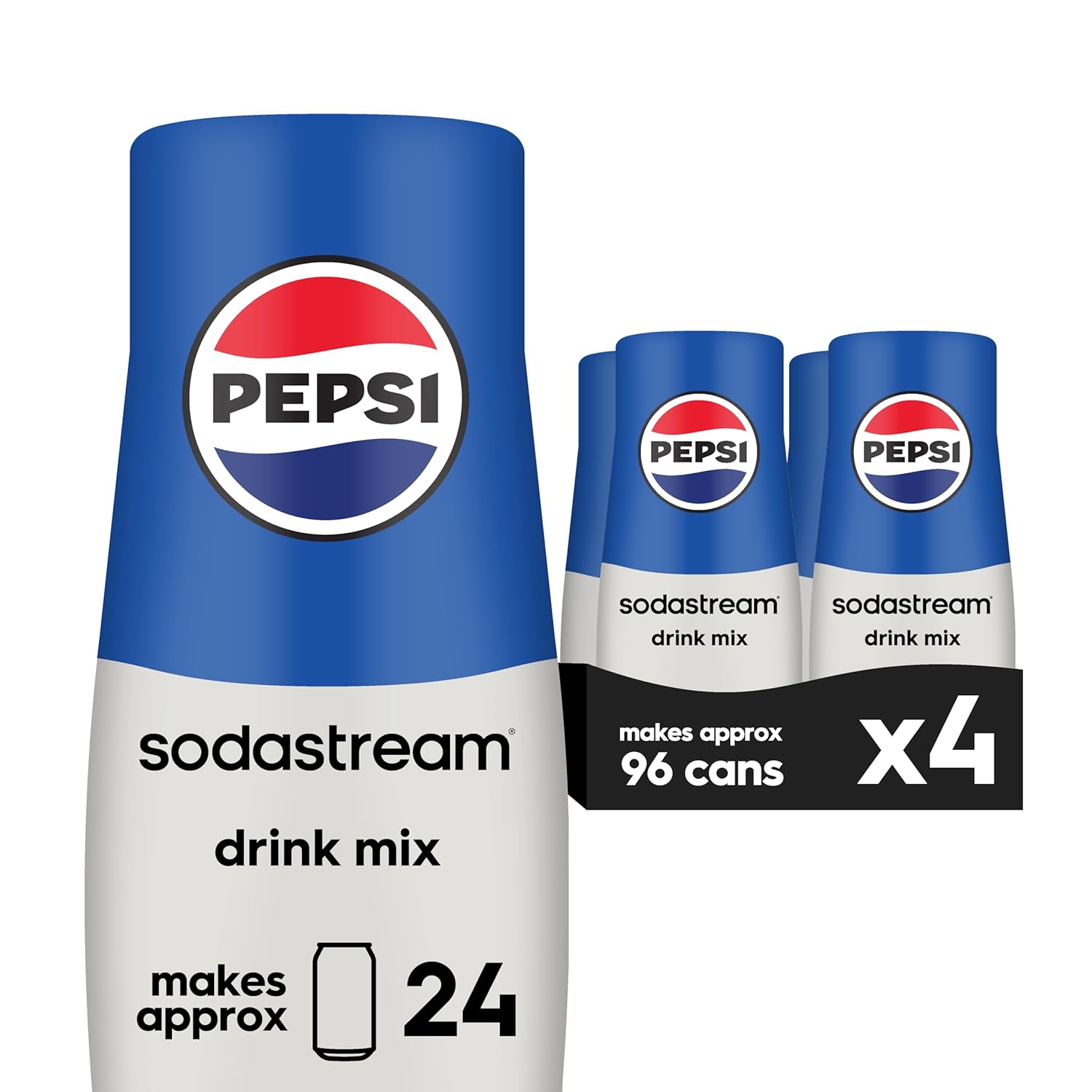 SodaStream Pepsi Drink Mix for Sparkling Water Makers, Pack of 4