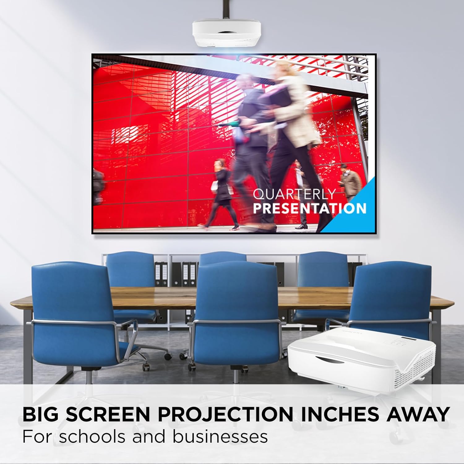 ViewSonic 5000 Lumens WUXGA Ultra Short Throw Projector with 1.3 Optical Zoom, White - Certified Refurbished