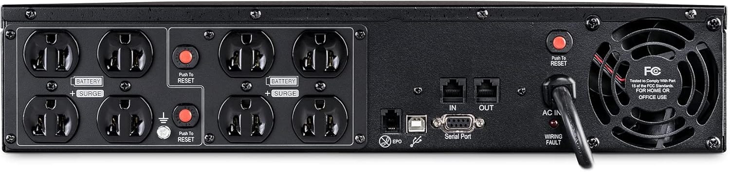 CyberPower PFC Sinewave UPS System, 1500VA/1050W, 8 Outlets, AVR, 2U Rack/Tower - Certified Refurbished