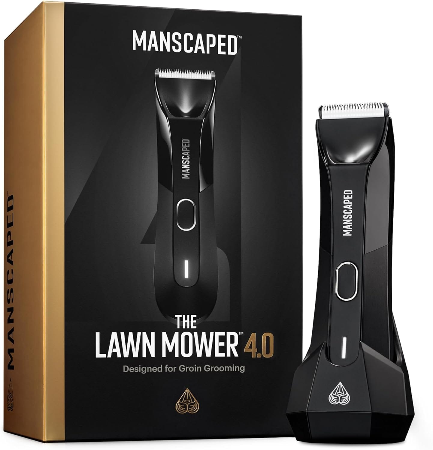 MANSCAPED The Lawn Mower 4.0 Electric Groin Hair Trimmer, Replaceable SkinSafe Ceramic Blades, Waterproof, Rechargeable