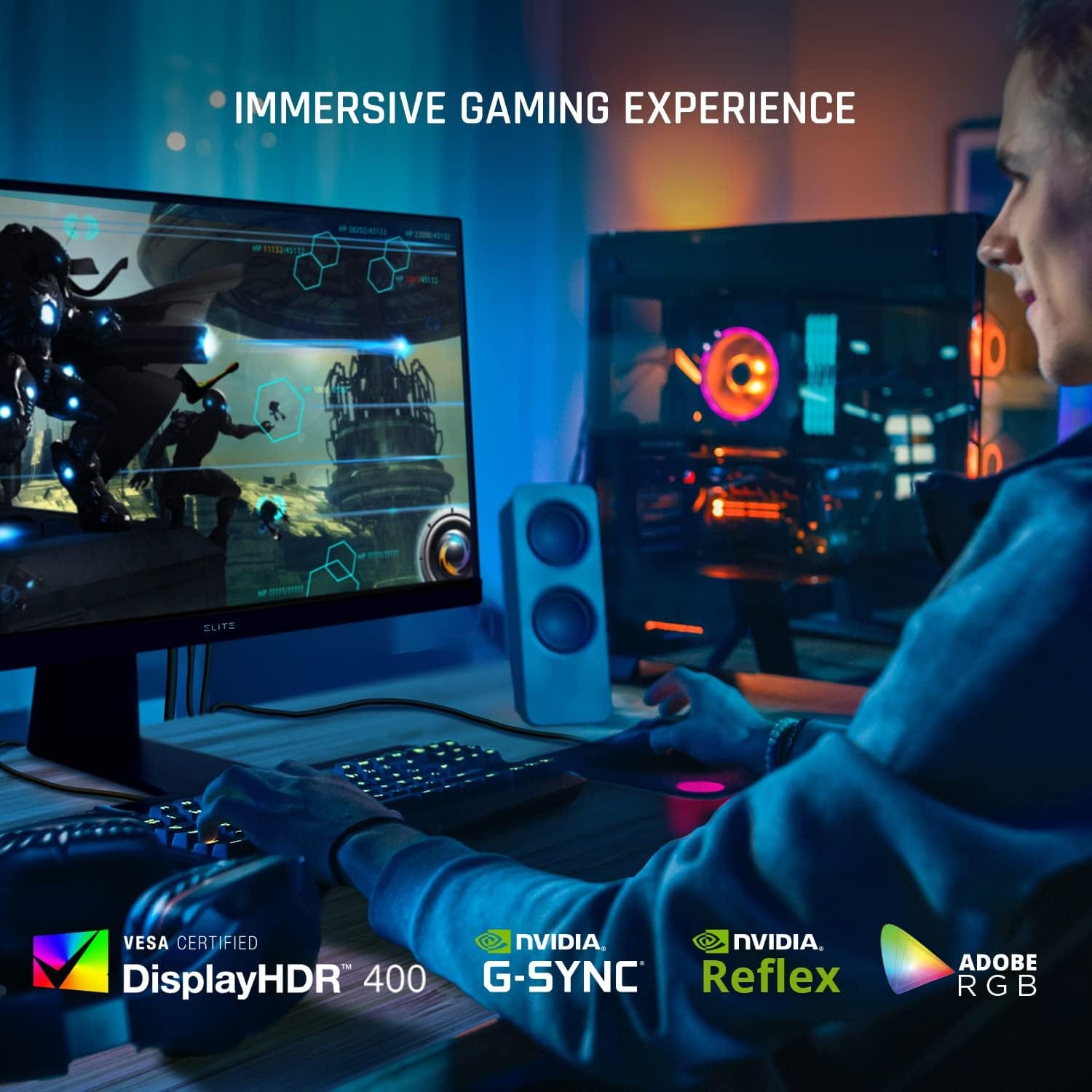 ViewSonic 25 Inch 1080p 1ms 360Hz IPS Gaming Monitor with GSYNC, HDR400, RGB Lighting