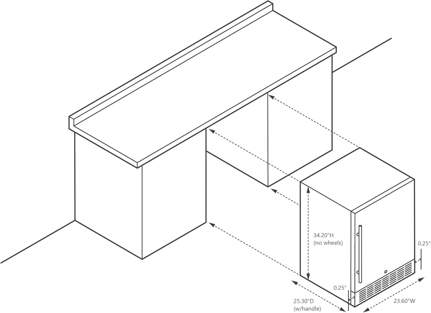 Newair 24" Built-in Outdoor Fridge, 160 Cans, Stainless Steel - Certified Refurbished