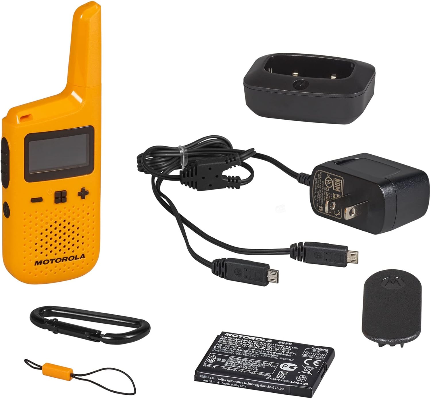 Motorola Solutions Talkabout Rechargeable 25-Mile Two-Way Radio, Yellow