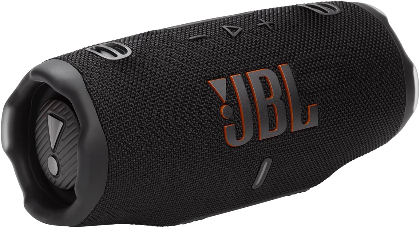 JBL Charge 6 Portable Waterproof Speaker with Built-in Powerbank, Black - Certified Refurbished