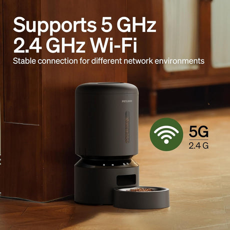 Petlibro Granary Automatic Pet Feeder, 5G Wi-Fi, 5L, Low Food Sensor, Black - Certified Refurbished