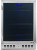 Newair 24" Built-in Beverage Fridge with Triple-Pane Glass, 177 Cans, Stainless Steel - Certified Refurbished