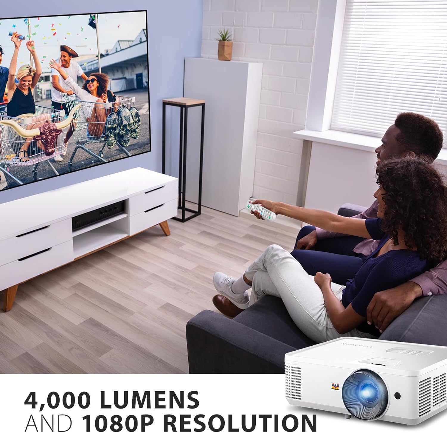 ViewSonic 4000 Lumens High Brightness Projector - Certified Refurbished