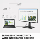 ViewSonic 24 Inch 1080p IPS Docking Monitor with Advanced Ergonomics, 100W USB C - Certified Refurbished
