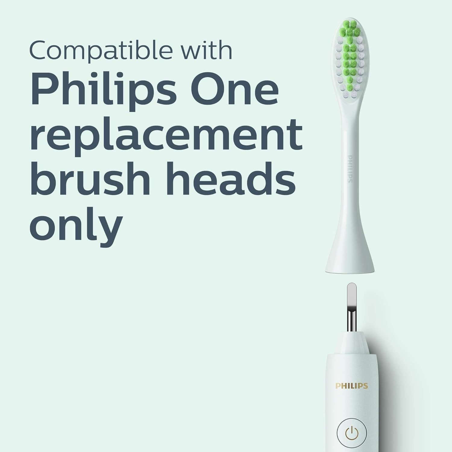 Philips One by Sonicare Battery Toothbrush, Mint Light Blue