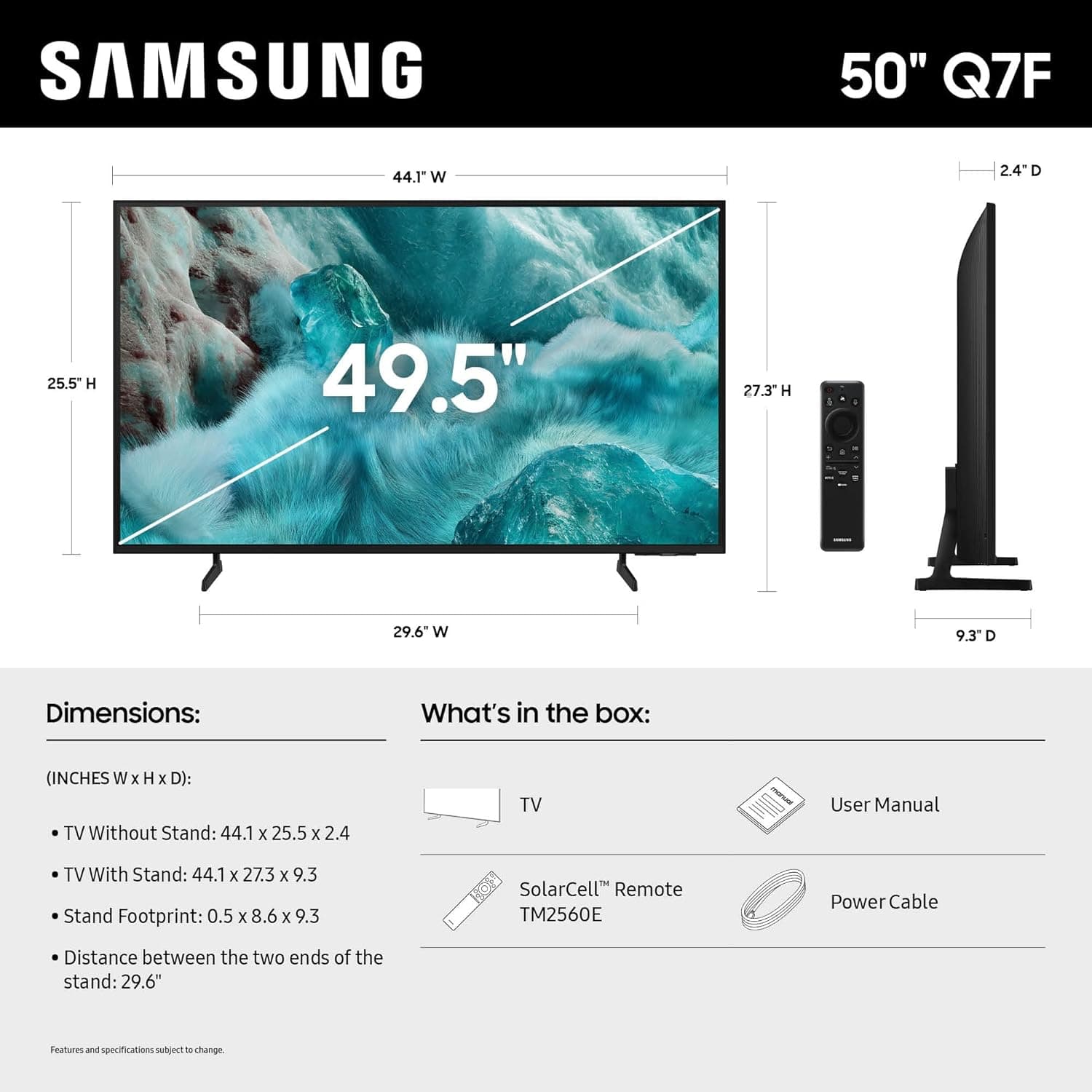 Samsung 50-Inch Class QLED Q7F Series 4K Smart TV