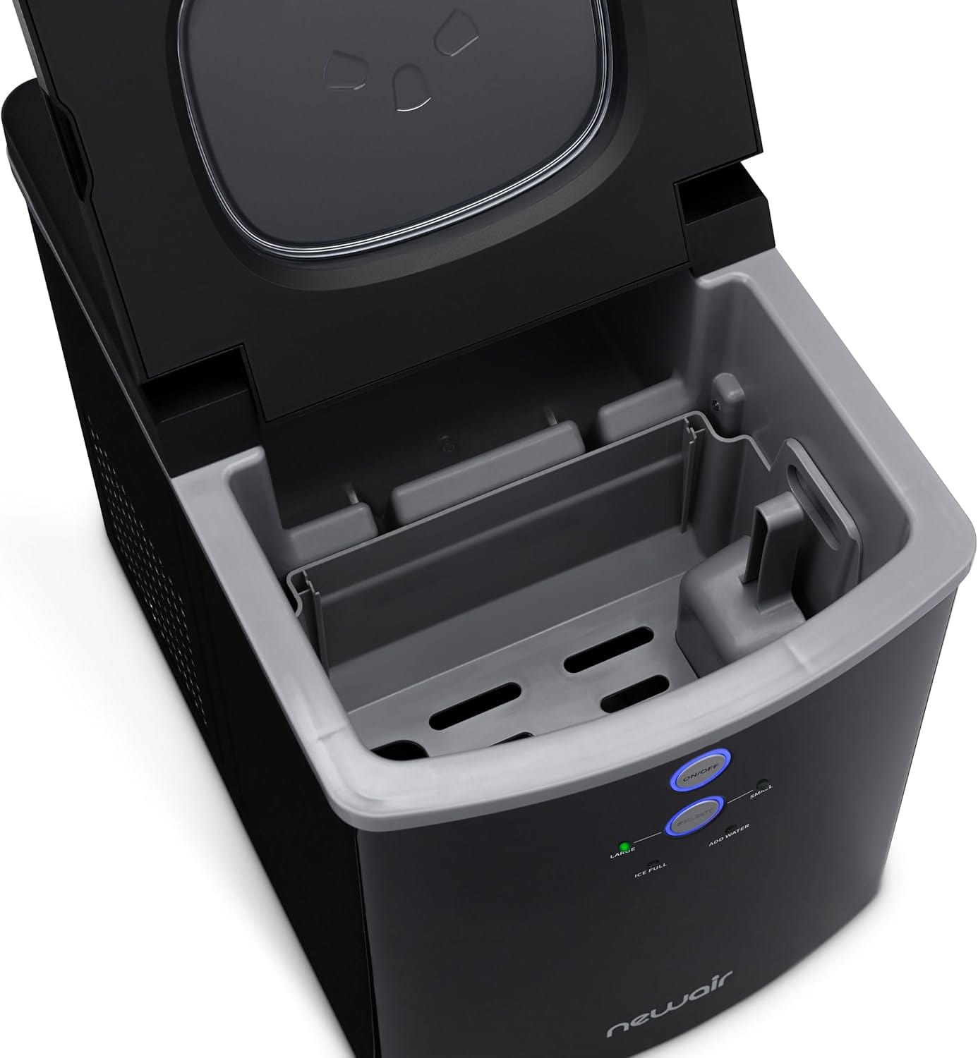 Newair Portable Ice Maker with 2 Ice Sizes, 33 lbs of Ice a Day, Black - Certified Refurbished