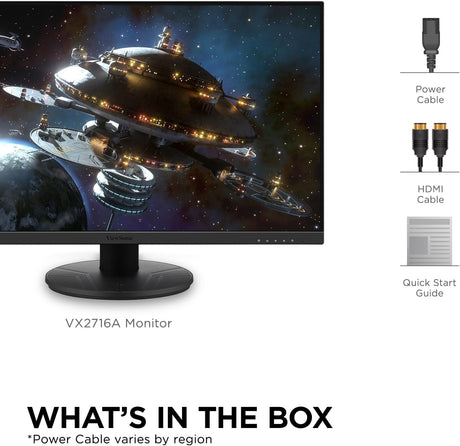 ViewSonic 27" 1080p 1ms 120Hz IPS Gaming Monitor, Black - Certified Refurbished