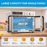 Midea Flexify French Door Air Fryer Oven, Extra-Large Air Fryer & Toaster Oven Combo, Stainless Steel - Certified Refurbished
