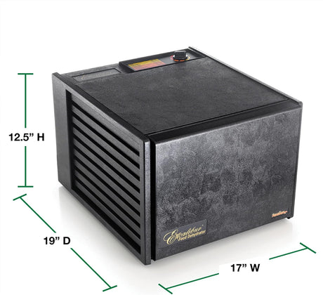 Excalibur Electric 9-Tray Food Dehydrator, Adjustable Thermostat, Accurate Temperature Control, Fast Drying, 15 Sq. Ft. Space, 600-Watts, Black