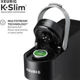 Keurig K-Slim Single Serve K-Cup Pod Coffee Maker, MultiStream Tech, 3 Brew Sizes, 46oz Removable Reservoir, Black - Open Box
