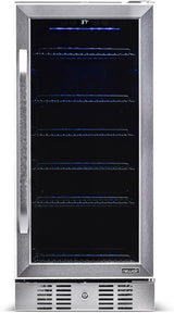 Newair 15" Built-in Beverage Fridge, 96 Cans, Stainless Steel - Certified Refurbished