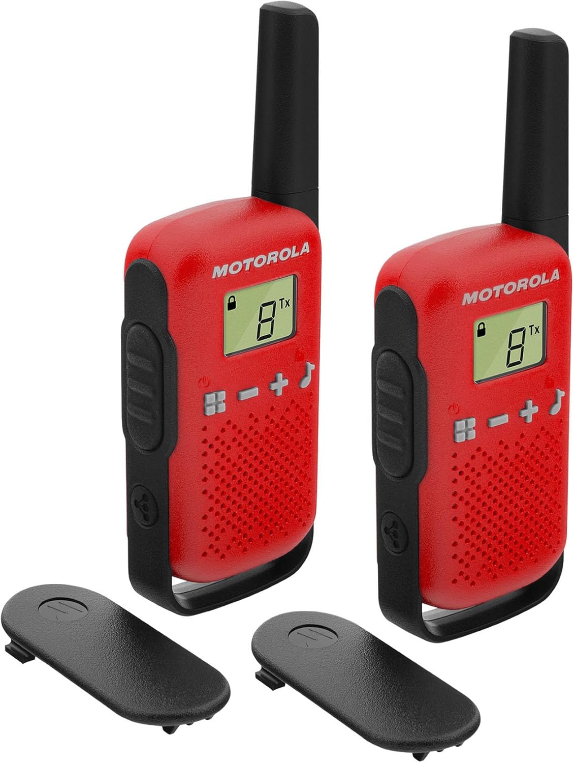 Motorola Solutions Talkabout Two-Way Radios, Dual Pack, Red