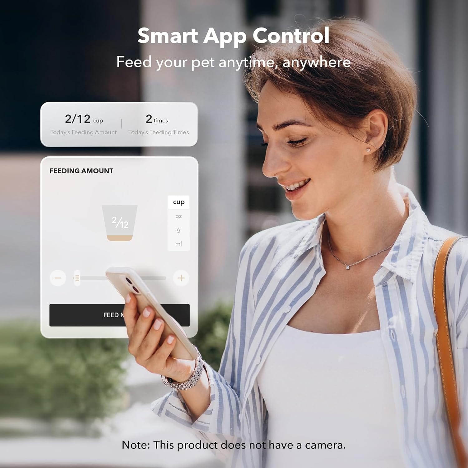 PETLIBRO Granary 5L Automatic Pet Feeder, WiFi Control, White - Certified Refurbished