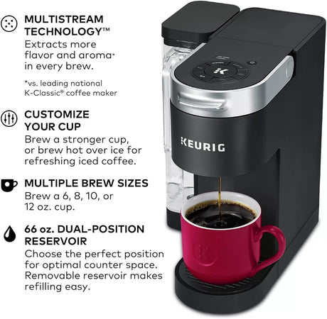 Keurig K-Supreme Single Serve K-Cup Pod Coffee Maker, Black - Open Box
